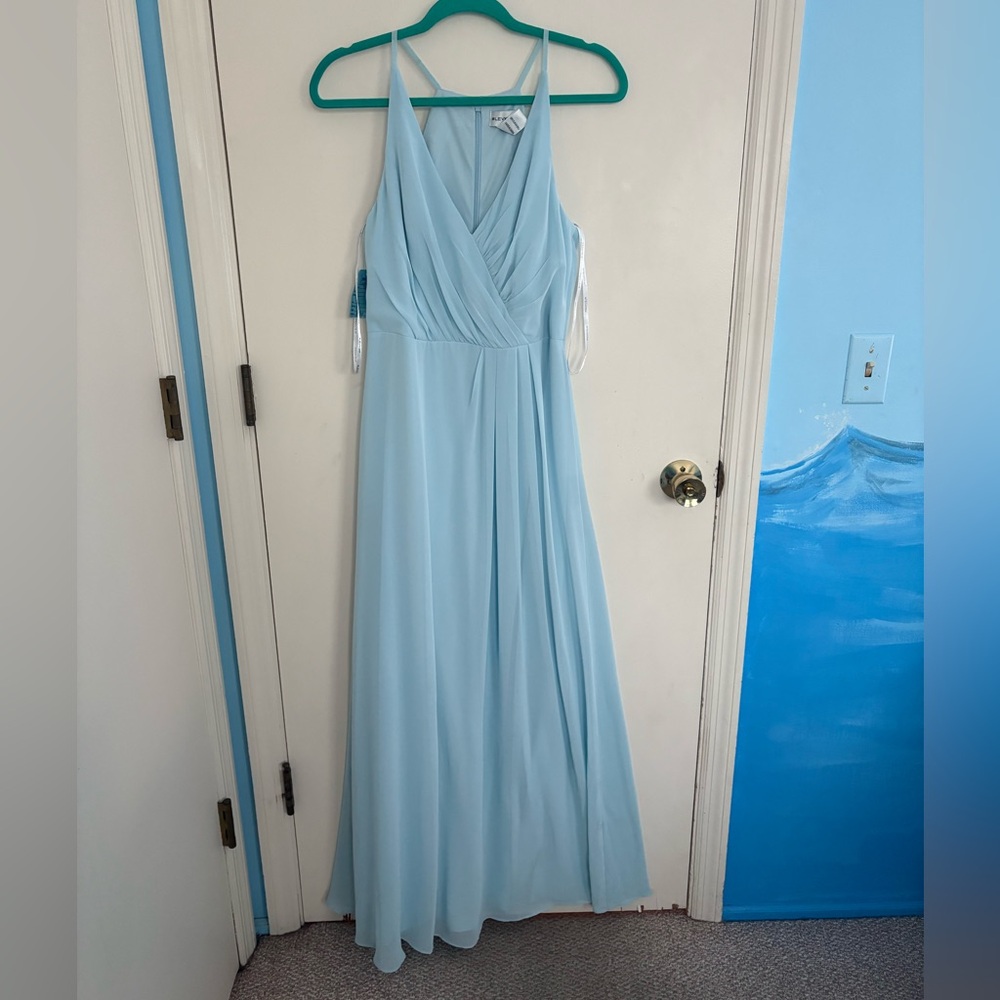Bill Levkoff Light Blue Evening Gown